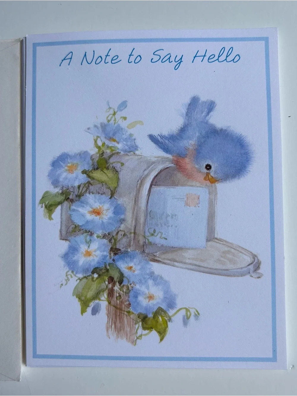 Vintage 1980 Ambassador Hallmark Bluebird Notecards Set of 7 With Envelopes